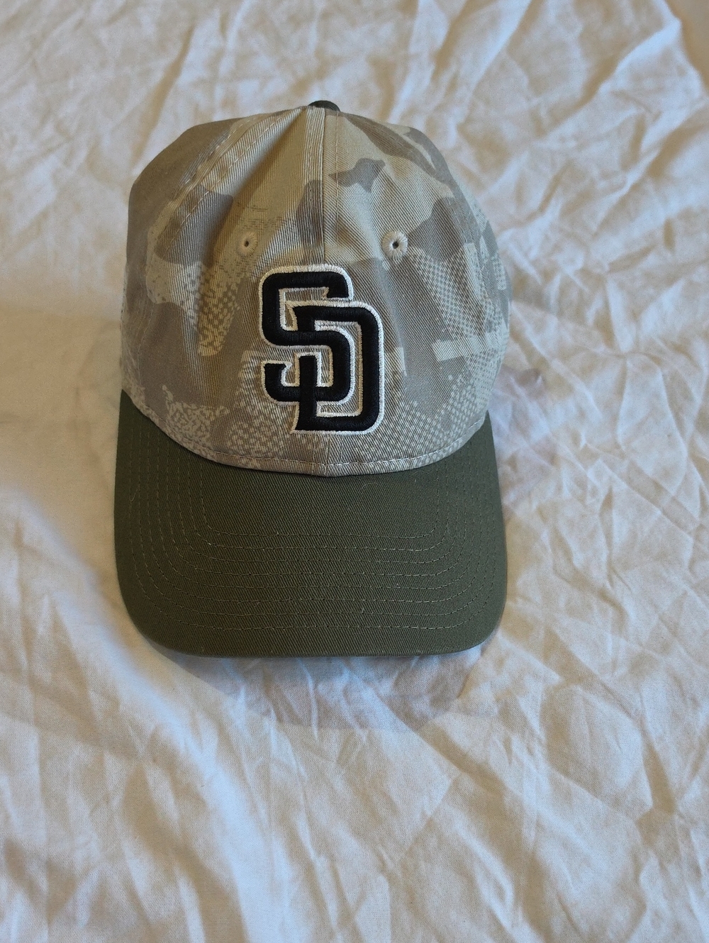 San Diego Padres Hat In Camo With Olive Green Bill